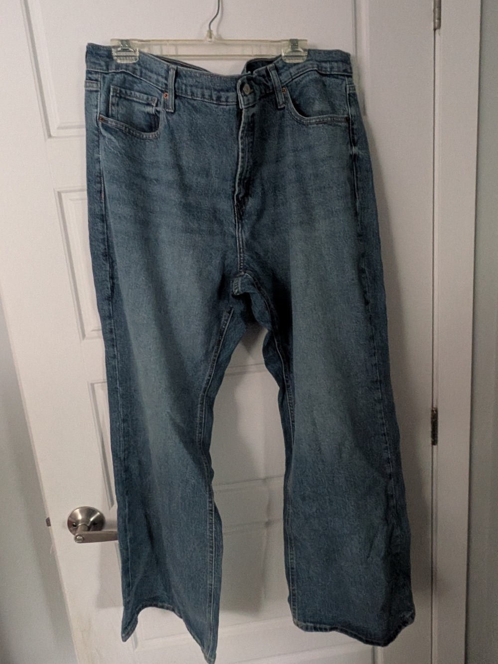 Old Navy Women's Blue Flare Wide-Leg Jeans